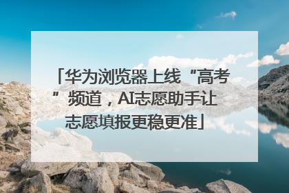 华为浏览器上线“高考”频道，AI志愿助手让志愿填报更稳更准