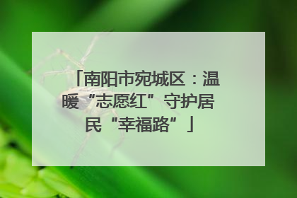 南阳市宛城区：温暖“志愿红”守护居民“幸福路”