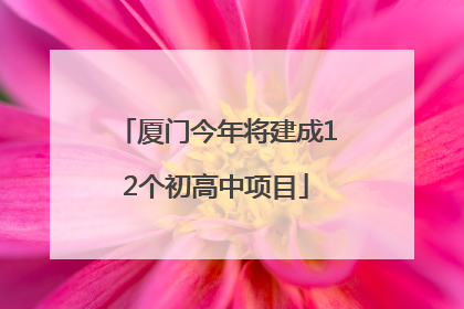 厦门今年将建成12个初高中项目