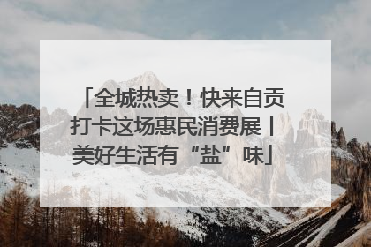 全城热卖！快来自贡打卡这场惠民消费展丨美好生活有“盐”味