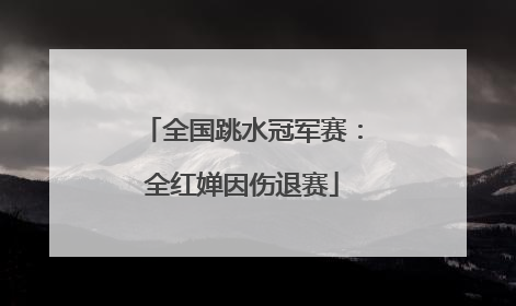 全国跳水冠军赛：全红婵因伤退赛