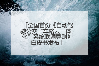 全国首份《自动驾驶公交“车路云一体化”系统联调导则》白皮书发布