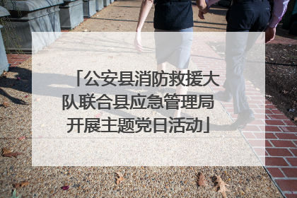 公安县消防救援大队联合县应急管理局开展主题党日活动