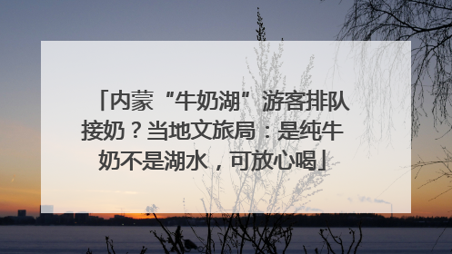 内蒙“牛奶湖”游客排队接奶？当地文旅局：是纯牛奶不是湖水，可放心喝