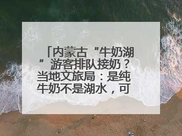 内蒙古“牛奶湖”游客排队接奶？当地文旅局：是纯牛奶不是湖水，可放心喝