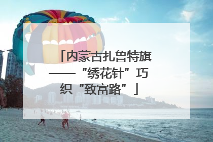 内蒙古扎鲁特旗——“绣花针”巧织“致富路”