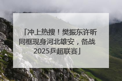 冲上热搜！樊振东许昕同框现身河北雄安，备战2025乒超联赛