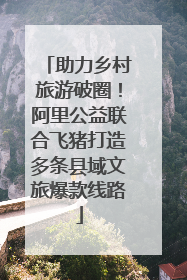 助力乡村旅游破圈！阿里公益联合飞猪打造多条县域文旅爆款线路