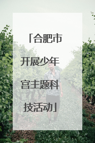 合肥市开展少年宫主题科技活动