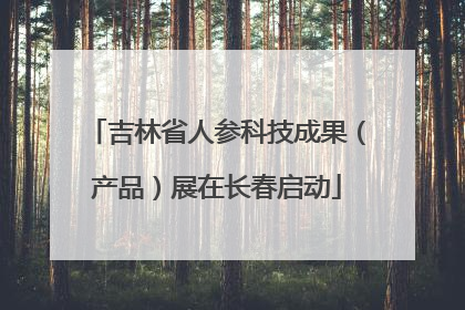 吉林省人参科技成果（产品）展在长春启动