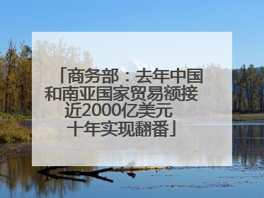 商务部：去年中国和南亚国家贸易额接近2000亿美元 十年实现翻番