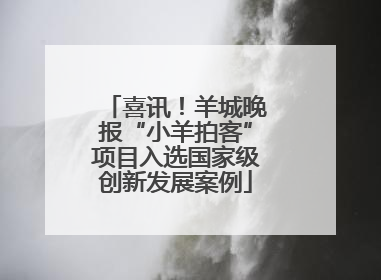 喜讯！羊城晚报“小羊拍客”项目入选国家级创新发展案例
