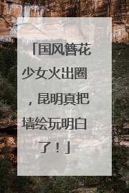 国风簪花少女火出圈，昆明真把墙绘玩明白了！
