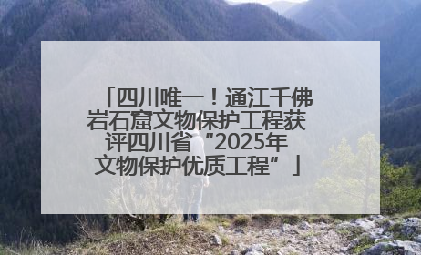 四川唯一！通江千佛岩石窟文物保护工程获评四川省“2025年文物保护优质工程”