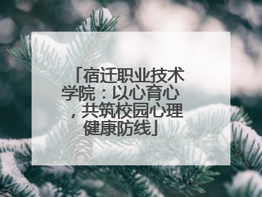 宿迁职业技术学院：以心育心，共筑校园心理健康防线
