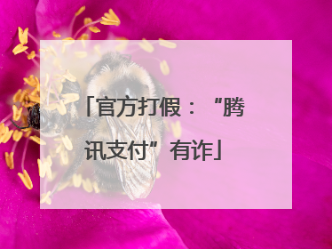 官方打假：“腾讯支付”有诈