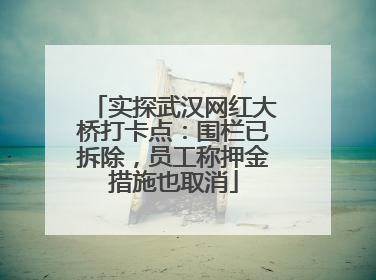 实探武汉网红大桥打卡点：围栏已拆除，员工称押金措施也取消