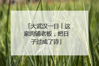大武汉一日︱这家肉铺老板，把日子过成了诗