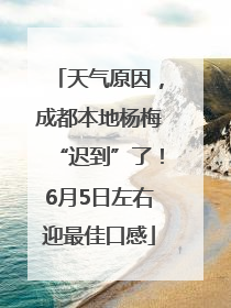 天气原因，成都本地杨梅“迟到”了！6月5日左右迎最佳口感