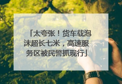 太夸张！货车载泡沫超长七米，高速服务区被民警抓现行