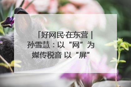 好网民·在东营｜孙雪慧：以“网”为媒传税音 以“屏”为介助发展