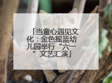 当童心遇见文化：金色摇篮幼儿园举行“六一”文艺汇演