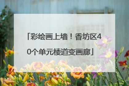 彩绘画上墙！香坊区40个单元楼道变画廊