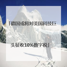 德国或将对美国科技巨头征收10%数字税