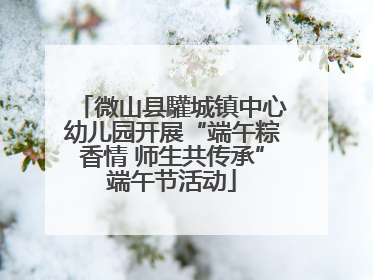 微山县驩城镇中心幼儿园开展“端午粽香情 师生共传承”端午节活动