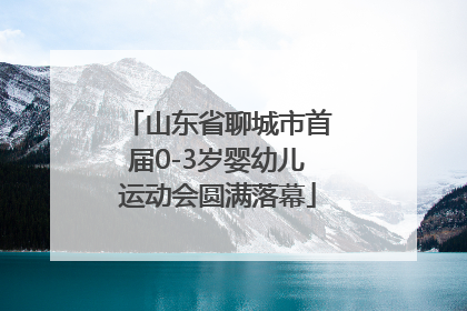 山东省聊城市首届0-3岁婴幼儿运动会圆满落幕