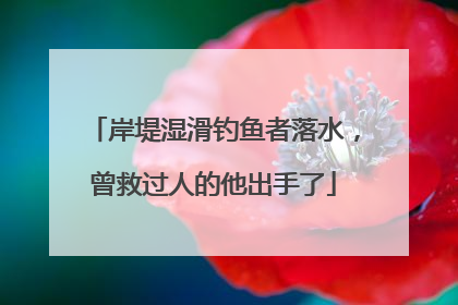 岸堤湿滑钓鱼者落水，曾救过人的他出手了