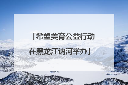 希望美育公益行动在黑龙江讷河举办