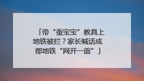 带“蚕宝宝”教具上地铁被拦？家长喊话成都地铁“网开一面”