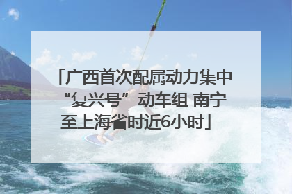 广西首次配属动力集中“复兴号”动车组 南宁至上海省时近6小时