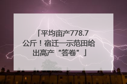 平均亩产778.7公斤！宿迁一示范田给出高产“答卷”