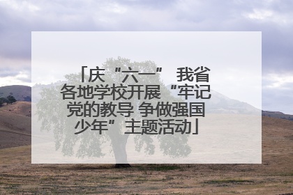 庆“六一” 我省各地学校开展“牢记党的教导 争做强国少年”主题活动