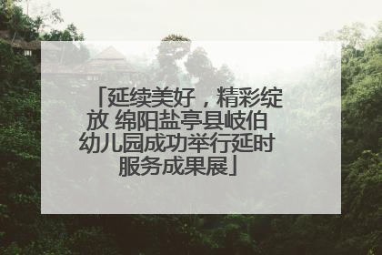 延续美好，精彩绽放 绵阳盐亭县岐伯幼儿园成功举行延时服务成果展