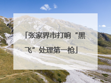 张家界市打响“黑飞”处理第一枪