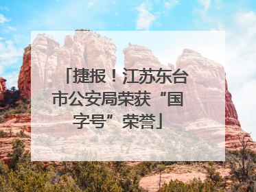 捷报！江苏东台市公安局荣获“国字号”荣誉