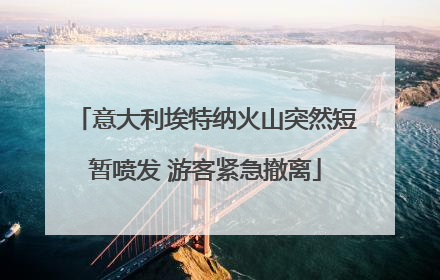 意大利埃特纳火山突然短暂喷发 游客紧急撤离