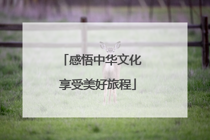 感悟中华文化 享受美好旅程