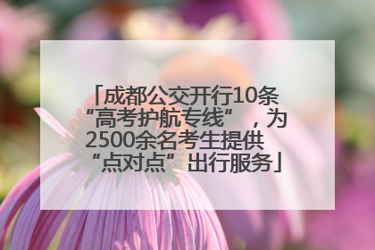 成都公交开行10条“高考护航专线”，为2500余名考生提供“点对点”出行服务