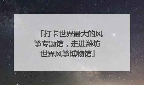 打卡世界最大的风筝专题馆，走进潍坊世界风筝博物馆