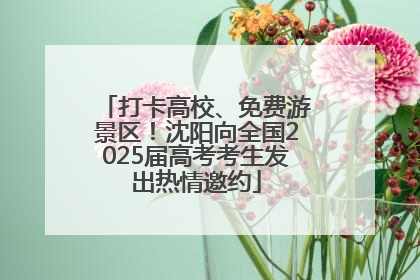 打卡高校、免费游景区！沈阳向全国2025届高考考生发出热情邀约