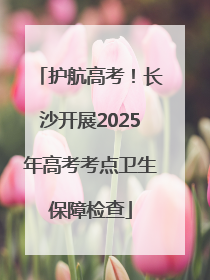 护航高考！长沙开展2025年高考考点卫生保障检查