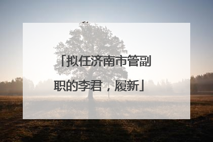 拟任济南市管副职的李君，履新