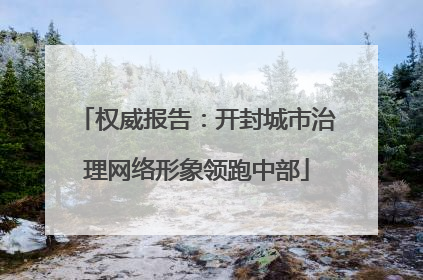 权威报告：开封城市治理网络形象领跑中部