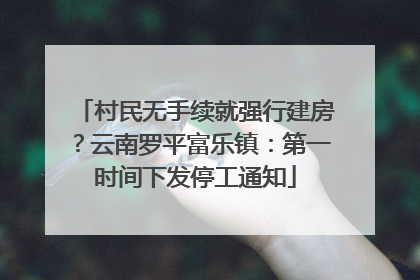 村民无手续就强行建房？云南罗平富乐镇：第一时间下发停工通知