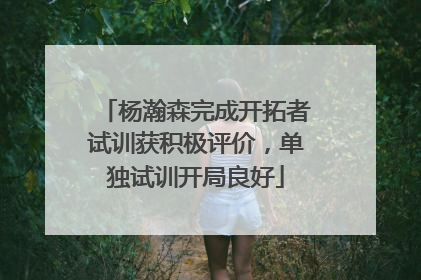 杨瀚森完成开拓者试训获积极评价，单独试训开局良好
