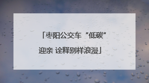 枣阳公交车“低碳”迎亲 诠释别样浪漫